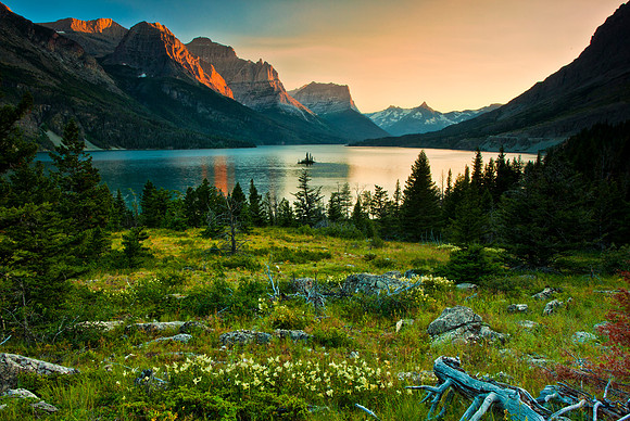 Saint Mary Lake Sunset