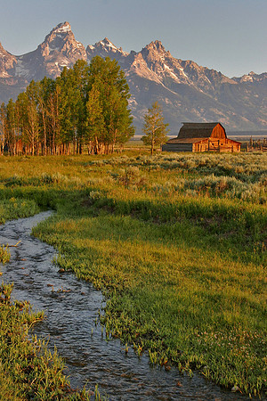 Teton Barn and Creek