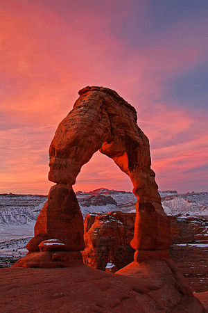 Pink Sunrise Upon Delicate Arch
