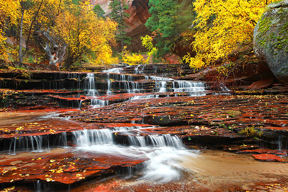 Fall Upon Red Rock Cascades